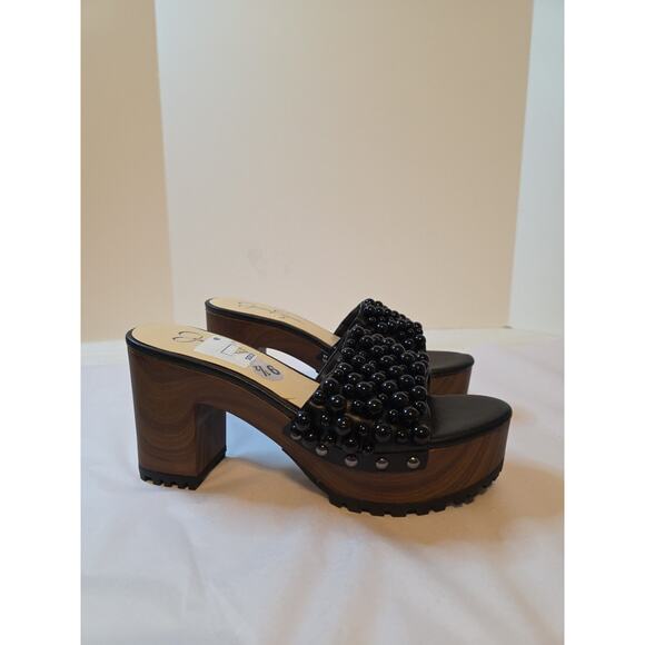 Jessica Simpson Women's SZ 9.5 M Telina Block Heel Dress Sandals Black - Picture 4 of 14